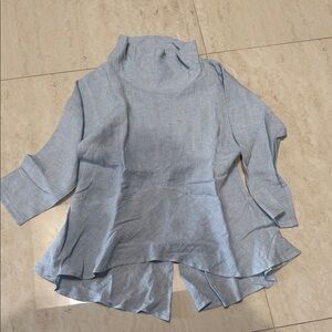 Chic Light Blue Women's Blouse